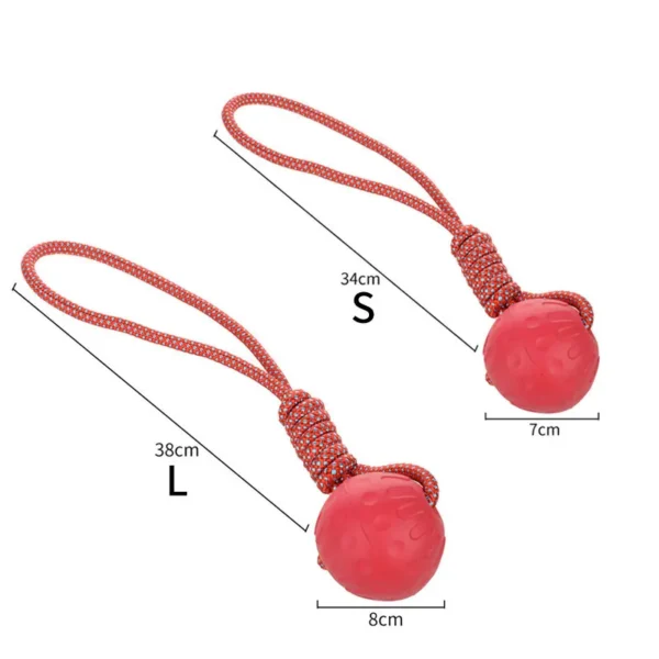 HOOPET Dog Toy Rubber Ball Bite-resistant Ball Toy for Dogs Puppy Teddy Pitbull Red Color Solid Ball S-XL Pet Supplies - Görsel 5