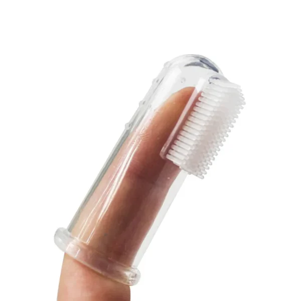 1PC Super Soft Pet Finger Dog Toothbrush Teddy Dog Brush Bad Breath Tartar Teeth Tool Cat Cleaning Dog Supplies Accessories - Görsel 4