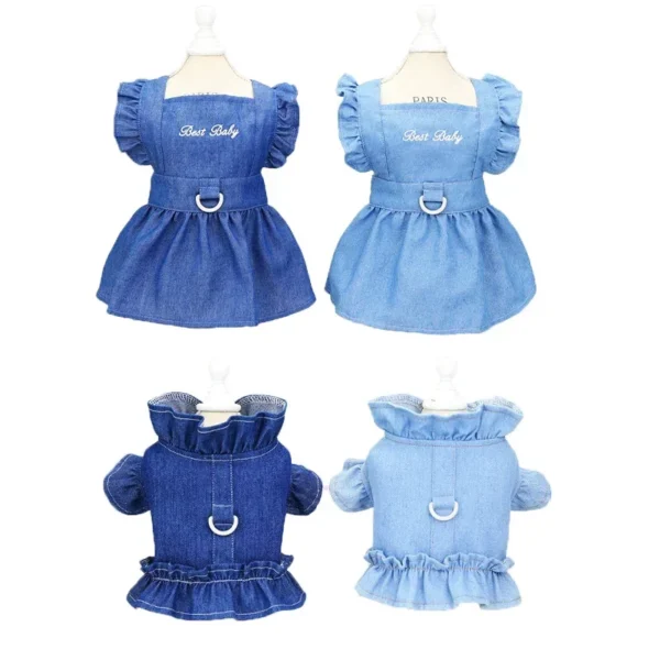Spring Summer Little Dog Cat Dog Dog Dress Rookie Letters Z 'Anne Rainbow Dress Chow Woo - Görsel 5