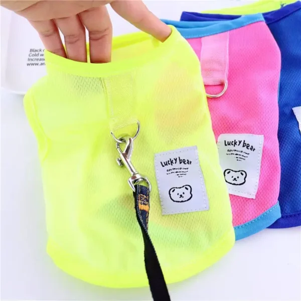 Puppy Summer Breathable Dog Vest Pet Clothes For Small Medium Dogs Cat Vest T-shirt Teddy Thin Shirts Outdoor Pet Dog Clothing - Görsel 3