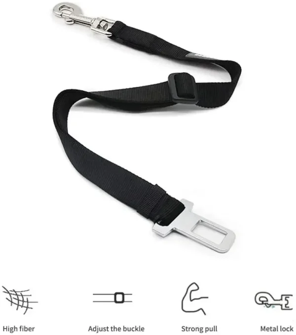 Adjustable Pet Cat Dog Car Seat Belt Pet Seat Vehicle Dog Harness Lead Clip Safety Lever Traction Dog Collars Dog Accessoires - Görsel 2