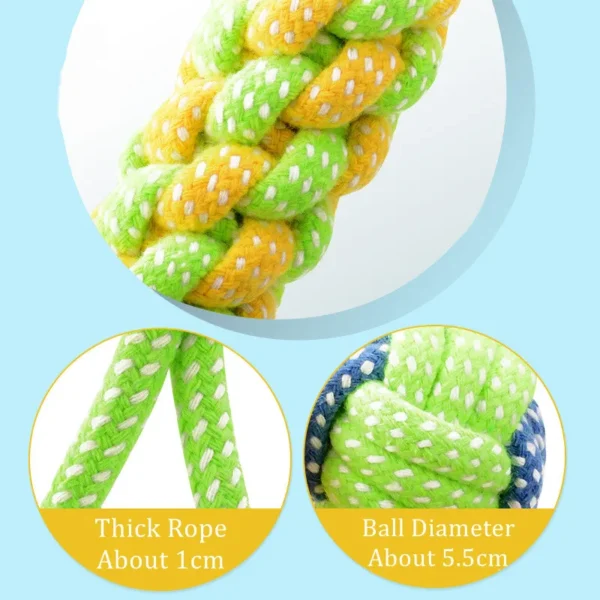 Pet Dog Toys for Large Small Dogs Toy Interactive Cotton Rope Mini Dog Toys Ball for Dogs Accessories Toothbrush Chew Puppy Toy - Görsel 2