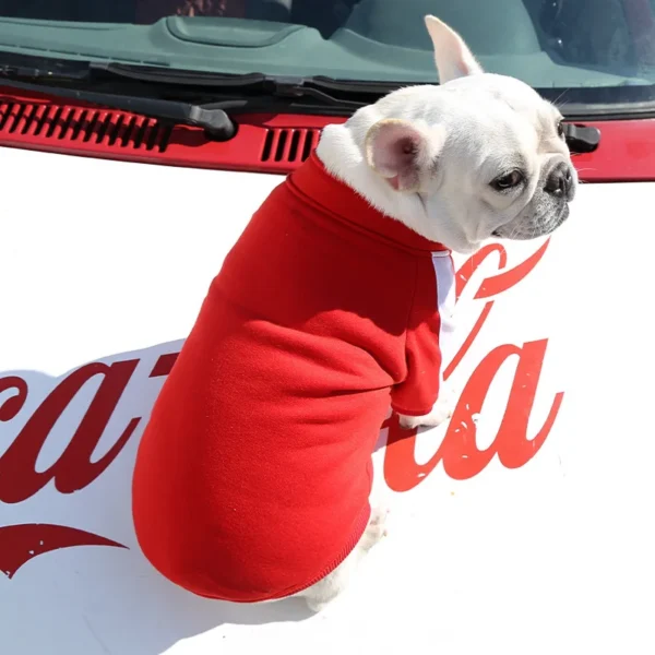 Baseball Dog Jacket Winter Dog Clothes for Small Mid Dogs Puppy Pet Vest French Bulldog Sweatshirt Chihuahua Pug Coat with Logo - Görsel 5