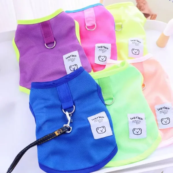 Puppy Summer Breathable Dog Vest Pet Clothes For Small Medium Dogs Cat Vest T-shirt Teddy Thin Shirts Outdoor Pet Dog Clothing - Görsel 4