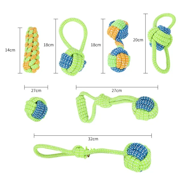 Pet Dog Toys for Large Small Dogs Toy Interactive Cotton Rope Mini Dog Toys Ball for Dogs Accessories Toothbrush Chew Puppy Toy - Görsel 6