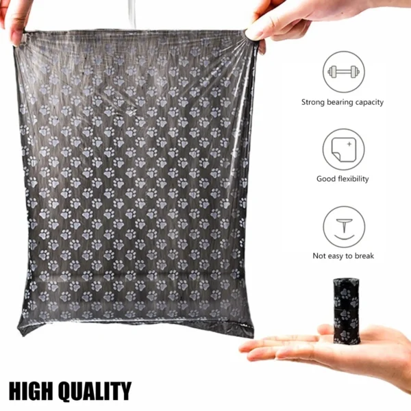 2/40Rolls Pet Dog Poop Bags Dispenser Collector Garbage Bag Puppy Cat Pooper Scooper Bag Small Rolls Outdoor Clean Pets Supplies - Görsel 4
