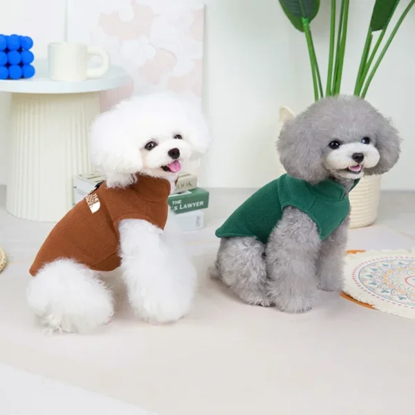 Pet Dog Clothes,Polar Fleece Warm Dog Vest,Fashion Comfortable and Breathable Dog Cothes,The Dog Face - Görsel 2