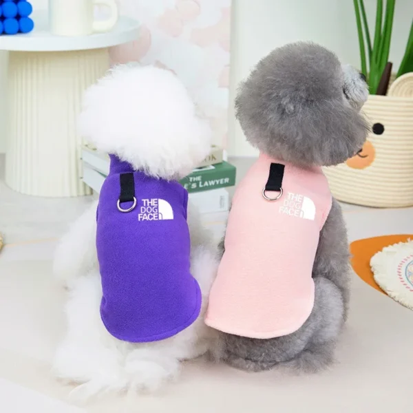 Pet Dog Clothes,Polar Fleece Warm Dog Vest,Fashion Comfortable and Breathable Dog Cothes,The Dog Face - Görsel 3