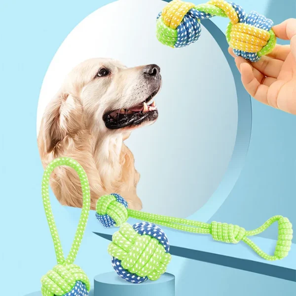 Pet Dog Toys for Large Small Dogs Toy Interactive Cotton Rope Mini Dog Toys Ball for Dogs Accessories Toothbrush Chew Puppy Toy - Görsel 4